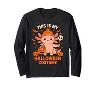 This Is My Halloween Costume Cute Axolotl Halloween Kids Long Sleeve T-Shirt