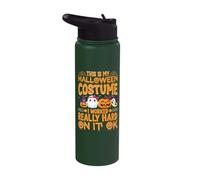 This is My Halloween Costume I Worked Really Hard On It Ok Stainless Steel Insulated Water Bottle