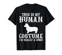 This Is My Halloween Costume I'm Really A Corgi Dog Horror T-Shirt