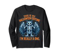 This is My Halloween Costume I'm Really an Owl Skeleton Long Sleeve T-Shirt