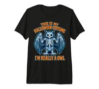 This is My Halloween Costume I'm Really an Owl Skeleton Premium T-Shirt