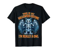This is My Halloween Costume I'm Really an Owl Skeleton Value Graphic T-Shirt