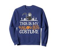 This Is My Halloween Costume Men Death Grim Reaper Skull Sweatshirt