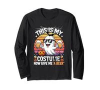 This is My Halloween Costumes Now Give Me A Beer Ghost Drunk Long Sleeve T-Shirt