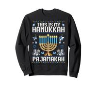 This Is My Hanukkah Pajamakah Funny Ugly Chanukah Jewish Sweatshirt