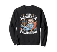 This Is My Hanukkah Pajamakah Sloth Funny Sweatshirt