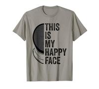This Is My Happy Face Funny Fencing Mask & Epee fencers T-Shirt