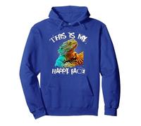 This is my Happy Face Funny Pet Bearded Dragon Pullover Hoodie, Adult Unisex, Royal Blue, X-Large