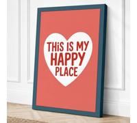 This Is My Happy Place Canvas Wall Art Print 18x12 Inch