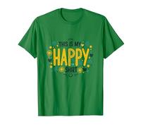 This is My Happy Shirt | Cheerful Positivity Statement T-Shirt, Men, Kelly Green, L