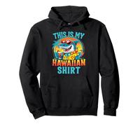 This Is My Hawaiian Shirt Funny Tropical Shark Luau Summer Pullover Hoodie