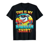 This Is My Hawaiian Shirt Funny Tropical Shark Luau Summer T-Shirt