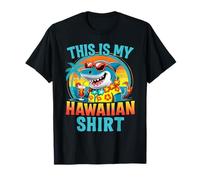 This Is My Hawaiian Shirt Funny Tropical Shark Luau Summer T-Shirt