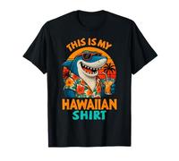 This Is My Hawaiian Shirt Tropical Luau Shark Vacation T-Shirt