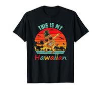 This-is My Hawaiian Summer Retro Design Coastal Sunset T-Shirt