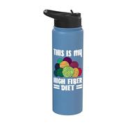 This is My High Fiber Diet Yarn Knitting Knitter Needle Stainless Steel Insulated Water Bottle