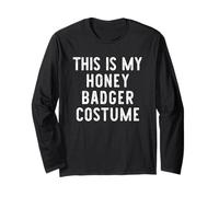 This is My Honey Badger Costume Halloween Easy Kids Adult Long Sleeve T-Shirt