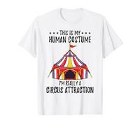 This is My Human Costume Circus Attraction Value Graphic T-Shirt, Men, White, M