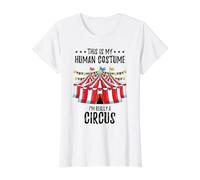 This is My Human Costume Circus Halloween Value Graphic T-Shirt, Women, White, M