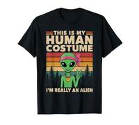 This is My Human Costume Funny Alien Halloween Humor T-Shirt
