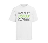 This is My Human Costume - Funny Graphic Men's T-Shirt - Casual Printed Tee - Great Gift for Dad, Husband or Brother - White - 3XL