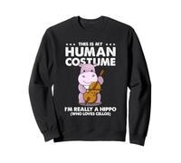 This Is My Human Costume Hippo Cellos Sweatshirt