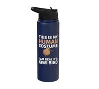 This is My Human Costume I Am Really A Kiwi Bird Funny Stainless Steel Insulated Water Bottle