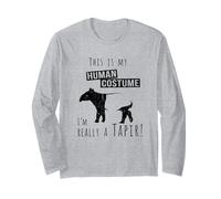 This is My Human Costume I Am Really A Tapir Silhouette Long Sleeve T-Shirt
