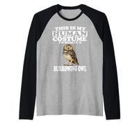 This is My Human Costume I'm A Burrowing Owl Birds Raglan Baseball Tee