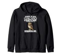 This Is My Human Costume I'm A Burrowing Owl Birds Zip Hoodie