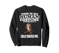 This Is My Human Costume I'm A Great Horned Owl Sweatshirt