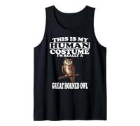 This is My Human Costume I'm A Great Horned Owl Tank Top