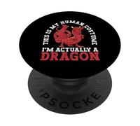 This Is My Human Costume I'm Actually A Dragon Halloween PopSockets Adhesive PopGrip
