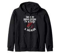 This Is My Human Costume I'm Actually A Dragon Halloween Zip Hoodie