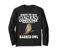 This is My Human Costume I'm Really A Barred Owl Birds Long Sleeve T-Shirt