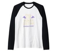 This Is My Human Costume Im Really a Bat Halloween Raglan Baseball Tee