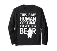 This is My Human Costume I'm Really A Bear Wild Animal Long Sleeve T-Shirt