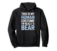 This Is My Human Costume I'm Really A Bear Wild Animal Pullover Hoodie