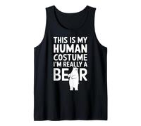 This is My Human Costume I'm Really A Bear Wild Animal Tank Top