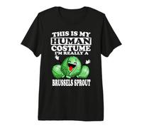 This is My Human Costume I'm Really A Brussels Sprout Vegan Premium T-Shirt