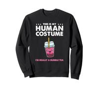This Is My Human Costume Im Really A Bubble Tea Sweatshirt