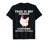 This Is My Human Costume I'm Really A Chicken Cute Halloween T-Shirt