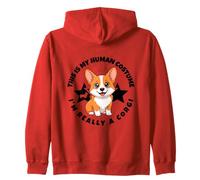 This Is My Human Costume I'm Really A Corgi Zip Hoodie