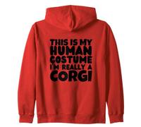 This Is My Human Costume I'm Really A Corgi Zip Hoodie
