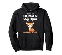 This Is My Human Costume Im Really A Deer Pullover Hoodie