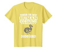 This is My Human Costume I'm Really A Dodo Bird T-Shirt, Youth, Lemon Yellow, X-Small