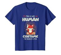 This is My Human Costume I'm Really A Fox Lover T-Shirt, Youth, Royal Blue, X-Small