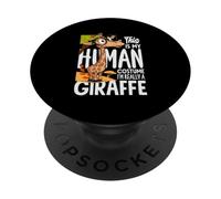 This Is My Human Costume Im Really A Giraffe Glasses PopSockets Adhesive PopGrip