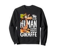 This Is My Human Costume Im Really A Giraffe Glasses Sweatshirt