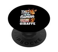 This Is My Human Costume Im Really A Giraffe Halloween PopSockets Adhesive PopGrip